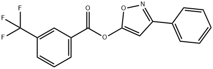 3-PHENYL-5-ISOXAZOLYL 3-(TRIFLUOROMETHYL)BENZENECARBOXYLATE Struktur