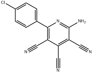 2-AMINO-6-(4-CHLOROPHENYL)-3,4,5-PYRIDINETRICARBONITRILE Struktur