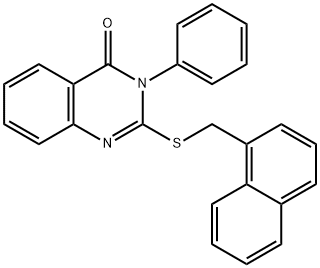 2-[(1-NAPHTHYLMETHYL)SULFANYL]-3-PHENYL-4(3H)-QUINAZOLINONE Struktur