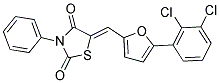 (5Z)-5-{[5-(2,3-DICHLOROPHENYL)-2-FURYL]METHYLENE}-3-PHENYL-1,3-THIAZOLIDINE-2,4-DIONE Struktur