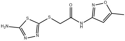 2-(5-AMINO-[1,3,4]THIADIAZOL-2-YLSULFANYL)-N-(5-METHYL-ISOXAZOL-3-YL)-ACETAMIDE Struktur