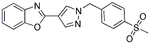 2-[1-(4-(METHYLSULPHONYL)BENZYL)-(1H)-PYRAZOL-4-YL]BENZOXAZOLE Struktur