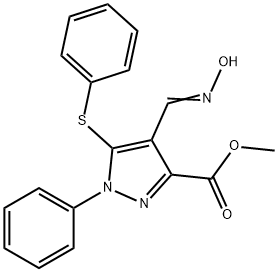 METHYL 4-[(HYDROXYIMINO)METHYL]-1-PHENYL-5-(PHENYLSULFANYL)-1H-PYRAZOLE-3-CARBOXYLATE Struktur