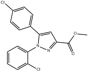 METHYL 1-(2-CHLOROPHENYL)-5-(4-CHLOROPHENYL)-1H-PYRAZOLE-3-CARBOXYLATE Struktur