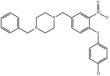 1-BENZYL-4-(4-[(4-CHLOROPHENYL)SULFANYL]-3-NITROBENZYL)PIPERAZINE Struktur