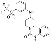 1-(PHENYLAMINO)CARBONYL-N-[3-[(TRIFLUOROMETHYL)SULPHONYL]PHENYL]PIPERIDINE-4-AMINE Struktur