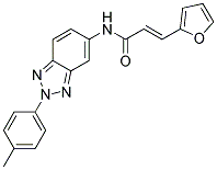 (2E)-3-(2-FURYL)-N-[2-(4-METHYLPHENYL)-2H-1,2,3-BENZOTRIAZOL-5-YL]ACRYLAMIDE Struktur