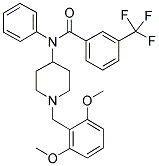 N-[1-(2,6-DIMETHOXYBENZYL)PIPERIDIN-4-YL]-N-PHENYL-3-(TRIFLUOROMETHYL)BENZAMIDE Struktur