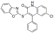 3-(1,3-BENZOXAZOL-2-YLTHIO)-6-CHLORO-4-PHENYLQUINOLIN-2(1H)-ONE Struktur