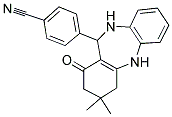 4-(3,3-DIMETHYL-1-OXO-2,3,4,5,10,11-HEXAHYDRO-1H-DIBENZO[B,E][1,4]DIAZEPIN-11-YL)BENZONITRILE Struktur