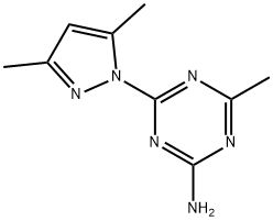 4-(3,5-DIMETHYL-1H-PYRAZOL-1-YL)-6-METHYL-1,3,5-TRIAZIN-2-AMINE Struktur