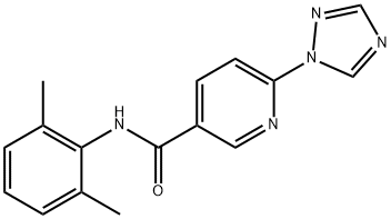 N-(2,6-DIMETHYLPHENYL)-6-(1H-1,2,4-TRIAZOL-1-YL)NICOTINAMIDE Struktur