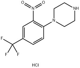 1-[2-NITRO-4-(TRIFLUOROMETHYL)PHENYL]PIPERAZINE HYDROCHLORIDE Struktur