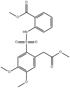 METHYL 2-(4,5-DIMETHOXY-2-(((2-(METHOXYCARBONYL)PHENYL)AMINO)SULFONYL)PHENYL)ACETATE Struktur