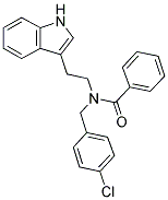 N-(4-CHLOROBENZYL)-N-[2-(1H-INDOL-3-YL)ETHYL]BENZAMIDE Struktur