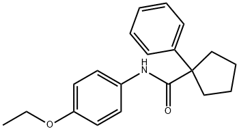 N-(4-ETHOXYPHENYL)(PHENYLCYCLOPENTYL)FORMAMIDE Struktur