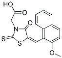 {(5E)-5-[(2-METHOXY-1-NAPHTHYL)METHYLENE]-4-OXO-2-THIOXO-1,3-THIAZOLIDIN-3-YL}ACETIC ACID Struktur