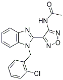 N-{4-[1-(2-CHLOROBENZYL)-1H-BENZIMIDAZOL-2-YL]-1,2,5-OXADIAZOL-3-YL}ACETAMIDE Struktur