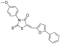 (5E)-3-(4-METHOXYPHENYL)-5-[(5-PHENYL-2-FURYL)METHYLENE]-2-THIOXO-1,3-THIAZOLIDIN-4-ONE Struktur