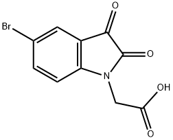 (5-BROMO-2,3-DIOXO-2,3-DIHYDRO-INDOL-1-YL)-ACETIC ACID Struktur