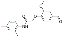 2-(4-FORMYL-2-METHOXYPHENOXY) ACETIC ACID, N-(2,4-DIMETHYLPHENYL)AMIDE Struktur