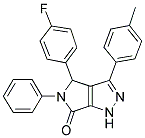 4-(4-FLUOROPHENYL)-3-(4-METHYLPHENYL)-5-PHENYL-4,5-DIHYDROPYRROLO[3,4-C]PYRAZOL-6(1H)-ONE Struktur