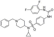 N-[4-(((1-BENZYLPIPERIDIN-4-YL)CYCLOPROPYLAMINO)SULPHONYL)PHENYL]-N'-(2,4-DIFLUOROPHENYL)UREA