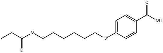 4-([6-(PROPIONYLOXY)HEXYL]OXY)BENZENECARBOXYLIC ACID Struktur