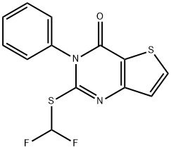 2-[(DIFLUOROMETHYL)SULFANYL]-3-PHENYLTHIENO[3,2-D]PYRIMIDIN-4(3H)-ONE Struktur