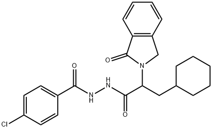 N'-(4-CHLOROBENZOYL)-3-CYCLOHEXYL-2-(1-OXO-1,3-DIHYDRO-2H-ISOINDOL-2-YL)PROPANOHYDRAZIDE Struktur