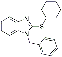 1-BENZYL-2-(CYCLOHEXYLTHIO)-1H-BENZIMIDAZOLE Struktur