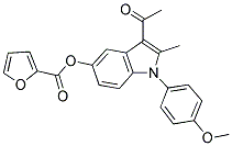 3-ACETYL-1-(4-METHOXYPHENYL)-2-METHYL-1H-INDOL-5-YL 2-FUROATE Struktur