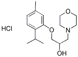 1-(2-ISOPROPYL-5-METHYLPHENOXY)-3-MORPHOLIN-4-YLPROPAN-2-OL HYDROCHLORIDE Struktur