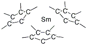 TRIS(TETRAMETHYLCYCLOPENTADIENYL)SAMARIUM Struktur