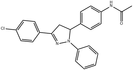 N-(4-[3-(4-CHLOROPHENYL)-1-PHENYL-4,5-DIHYDRO-1H-PYRAZOL-5-YL]PHENYL)ACETAMIDE Struktur