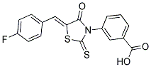 3-[(5Z)-5-(4-FLUOROBENZYLIDENE)-4-OXO-2-THIOXO-1,3-THIAZOLIDIN-3-YL]BENZOIC ACID Struktur