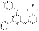 4-[(4-METHYLPHENYL)SULFANYL]-2-PHENYL-6-[3-(TRIFLUOROMETHYL)PHENOXY]PYRIMIDINE Struktur