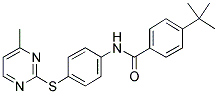 4-TERT-BUTYL-N-[4-[(4-METHYLPYRIMIDIN-2-YL)THIO]PHENYL]BENZAMIDE Struktur