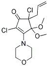 5-ALLYL-2,5-DICHLORO-4,4-DIMETHOXY-3-MORPHOLIN-4-YLCYCLOPENT-2-EN-1-ONE Struktur