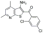 (3-AMINO-4,6-DIMETHYL-THIENO[2,3-B]PYRIDIN-2-YL)-(2,4-DICHLORO-PHENYL)-METHANONE Struktur