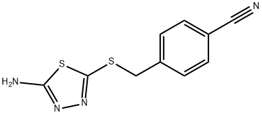 4-[[(5-AMINO-1,3,4-THIADIAZOL-2-YL)THIO]METHYL]BENZONITRILE Struktur