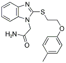 2-(2-([2-(4-METHYLPHENOXY)ETHYL]THIO)-1H-BENZIMIDAZOL-1-YL)ACETAMIDE Struktur