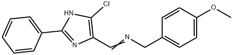 N-[(5-CHLORO-2-PHENYL-1H-IMIDAZOL-4-YL)METHYLENE](4-METHOXYPHENYL)METHANAMINE Struktur