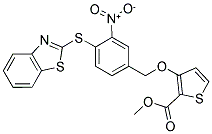 METHYL 3-([4-(1,3-BENZOTHIAZOL-2-YLSULFANYL)-3-NITROBENZYL]OXY)-2-THIOPHENECARBOXYLATE Struktur