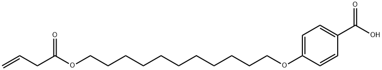 4-([11-(3-BUTENOYLOXY)UNDECYL]OXY)BENZENECARBOXYLIC ACID Struktur