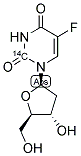 5-FLUORO 2'-DEOXYURIDINE, [2-14C] Struktur