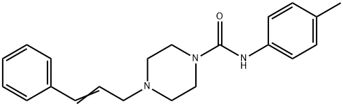 N-(4-METHYLPHENYL)(4-(3-PHENYLPROP-2-ENYL)PIPERAZINYL)FORMAMIDE Struktur