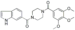 1-[((1H)-INDOL-6-YL)CARBONYL]-4-(3,4,5-TRIMETHOXYBENZOYL)PIPERAZINE Struktur