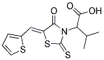 3-METHYL-2-[(5Z)-4-OXO-5-(THIEN-2-YLMETHYLENE)-2-THIOXO-1,3-THIAZOLIDIN-3-YL]BUTANOIC ACID Struktur