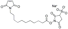 N-[KAPPA-MALEIMIDOUNDECANOYLOXY]-SULFOSUCCINIMIDE ESTER Struktur